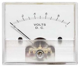 Hoyt 2025 DC Voltmeter with a DC moving coil, 2.5&amp;quot;, 0 to 50 MV DC-
