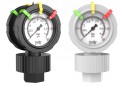 Icon Process Controls 2VU-PP-0-15 2-1/2" Double-Sided Pressure Gauge and Isolator with teflon diaphragm, PP, 1/2" FNPT, 0 to 15 psi-