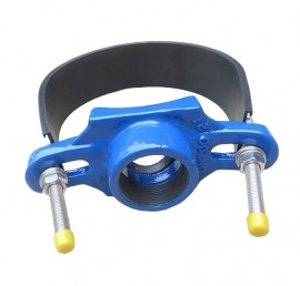 Icon Process Controls CISSP060 Truflo TI Insertion Paddle Wheel Flow Meter Fitting, 6'' Cast Iron/SS Sleeve/PVC Insert Clamp-On Saddle Fittings; Viton Seals-