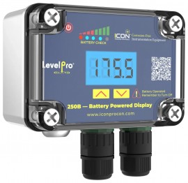 Icon Process Controls ITC250-B-SR Indicateur de niveau de liquide aliment&amp;eacute; par pile, entr&amp;eacute;e 4-20 mA, sortie par impulsion-