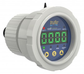 Icon Process Controls OBS-LE Series Pressure Gauge, 0 to 145 psi, &amp;frac12;&amp;quot; FNPT, back mount, PVDF housing-