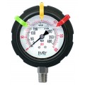 Icon Process Controls OBS-GO Series Pressure Gauge, 0 to 160 psi, 2.5&amp;quot; dial, &amp;frac14;&amp;quot; bottom, PP housing-