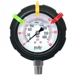 Icon Process Controls OBS-GO-0-200 Manom&amp;egrave;tre de 63.5 mm, PP, raccordement inf&amp;eacute;rieur 6.35 mm 316SST, 0 &amp;agrave; 200 psi-