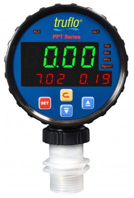 Icon Process Controls PPT-10-PP-M Tri-Display Pressure Transmitter, polypropylene-