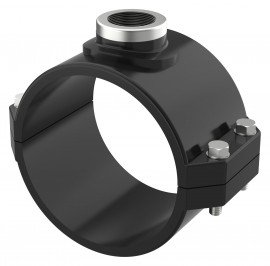 Icon Process Controls SAR100 Raccord de d&amp;eacute;bitm&amp;egrave;tre &amp;agrave; roue &amp;agrave; aubes &amp;agrave; insertion Truflo TI, raccords de type selle &amp;agrave; bride en PVC de 3.05 m'; joints en Viton, tuyaux SDR UNIQUEMENT-