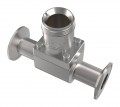 Icon Process Controls SSS020 Truflo TI Insertion Paddle Wheel Flow Meter Fitting, 2" 316 SS TI3 Series Sanitary Tee Fittings-