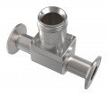 Icon Process Controls SSS030 Truflo TI Insertion Paddle Wheel Flow Meter Fitting, 3" 316 SS TI3 Series Sanitary Tee Fittings-