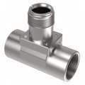 Icon Process Controls SST007 Truflo TI Insertion Paddle Wheel Flow Meter Fitting, 3/4" 316 SS TI3 Series NPT Tee Fittings-