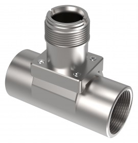 Icon Process Controls SST040 Truflo TI Insertion Paddle Wheel Flow Meter Fitting, 4" 316 SS TI3 Series NPT Tee Fittings-