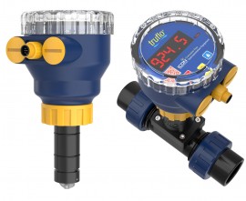 Icon Process Controls Truflo® TIR Series Insertion Paddle Wheel Flow Meter with PVC body and Viton seals, &amp;frac12; to 4"-