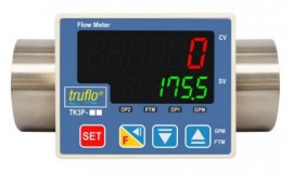 Icon Process Controls TK3P-08-SS D&amp;eacute;bitm&amp;egrave;tre &amp;agrave; roue &amp;agrave; aubes et totalisateur de d&amp;eacute;bit &amp;agrave; pile, taille de tuyau 6.35 mm-