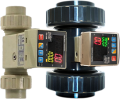 Icon Process Controls TKP-15-PP Flow Meter, Paddle Wheel, Flow Rate + Totalizer, 1/2 in, ThRD/Socket, PP Body-