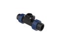 Icon Process Controls TUPA-PF-20 2" True Union Tee Fitting, PVDF, Threaded End connection-