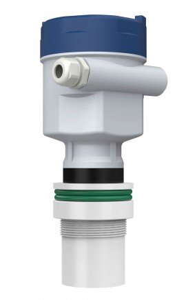 Icon Process Controls UltraPro 2000 Ultrasonic Level Sensor, Teflon Material, 2" NPT Connection, 5m Range, Local LCD Display, 4-20mA Loop Powered-