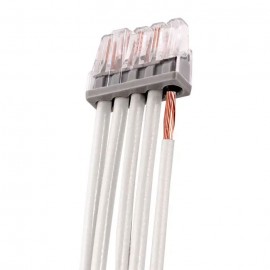 IDEAL Industries 30-1687 Connecteur &amp;agrave; insertion In-Sure, 87 gris &amp;agrave; 5 ports, bo&amp;icirc;te de 3000-
