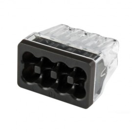 IDEAL Industries 30-1690 In-Sure Push-In Connector, 8-port black, box of 2000-