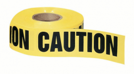 IDEAL Industries 42-001 Barricade Tape, &quot;Caution&quot;, 4 mil-