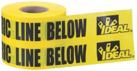 IDEAL Industries 42-152 Non-Detectable Underground Tape, &quot;Caution Buried Electric Line Below&quot;, 6&quot;, yellow-
