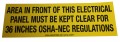 IDEAL Industries 44-877 Safety Sign with OSHA regulation, adhesive-