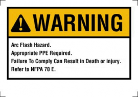 IDEAL Industries 44-892BK NEC Arc Flash Warning Label, 3.5 x 5", adhesive, 100-pack-
