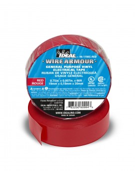 IDEAL Industries 46-1700C-RED Ruban de codage couleur &amp;agrave; usage g&amp;eacute;n&amp;eacute;ral Wire Armour, rouge-