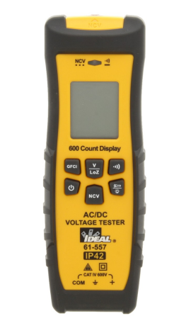 IDEAL Industries 61-557 Voltage and Continuity Tester with LCD, GFCI, flashlight, and NCVT-
