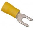 IDEAL Industries 83-7091 Vinyl Insulated Snap Spade Terminal, 12 to 10 AWG, #10 Stud, 25 packs-