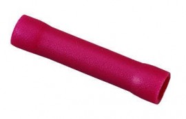 IDEAL Industries 83-9281 Raccord de bout en bout isol&amp;eacute; en vinyle, rouge, 22 &amp;agrave; 18 AWG, lot de 25-