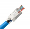 IDEAL Industries 85-368 Connecteurs RJ45 blind&amp;eacute;s Feed-Thru &amp;agrave; large diam&amp;egrave;tre, lot de 25-