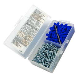 IDEAL Industries 90-053 Flange Anchor Kit, blue, 10-12, #12 x 1&quot; Screws-