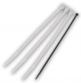 IDEAL Industries IT1_5I-C0 Intermediate Cable Ties, 6", 40 lb tensile strength, UV Black, 100-pack-
