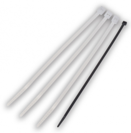 IDEAL Industries IT2S-C0 Plenum Cable Ties, 7.5&quot;, 50 lbs, UV black, 100-pack-
