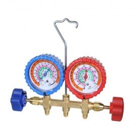 Imperial 421-CC 2-Valve Brass Manifold for R-410A, R-22, R-404A gases, in clamshell package-