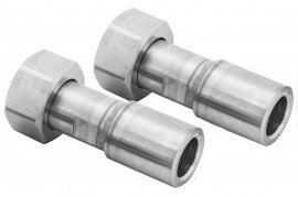 Julabo 8890065 M24 x 1.5 Female to 0.5&quot; Tube Adapters, 2-pack-