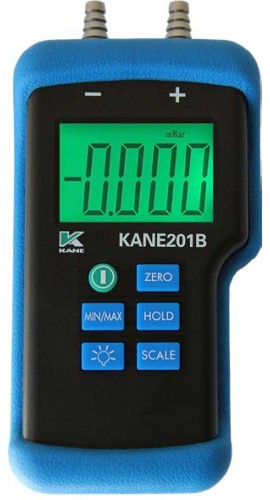 Kane KANE201B Dual Differential Digital Manometer, -60 to 60 inH<sub>2</sub>O-