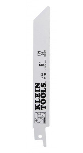 Klein Tools 31734 Reciprocating Saw Blades, 24 teeth per inch, 5-pack-