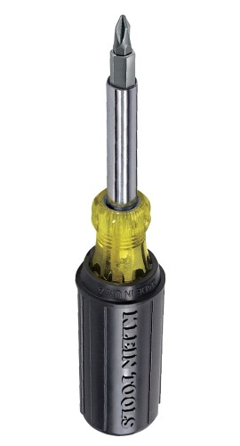 Klein Tools 32500 Tournevis/tourne-&amp;eacute;crous &amp;agrave; embouts multiples 11-en-1, embouts &amp;agrave; t&amp;ecirc;te cruciforme, &amp;agrave; t&amp;ecirc;te plate, &amp;agrave; t&amp;ecirc;te carr&amp;eacute;e et Torx-