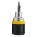 Klein Tools 32594 6-in-1 Multi-Bit Stubby Screwdriver-