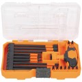 Klein Tools 33804 Ensemble de manche en T &amp;agrave; cliquet interchangeable r&amp;eacute;sistant aux chocs, 23&amp;nbsp;pi&amp;egrave;ces-