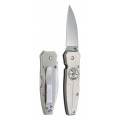 Klein Tools 44001 Couteau &amp;agrave; cran, lame &amp;agrave; pointe tombante de 6,4 cm-