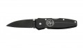 Klein Tools 44001BLK Couteau &amp;agrave; cran l&amp;eacute;ger, lame &amp;agrave; pointe tombante de 6,4 cm, manche noir-