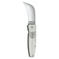 Klein Tools 44006 Couteau &amp;agrave; cran, lame courb&amp;eacute;e de 6,7 cm, manche en aluminium-