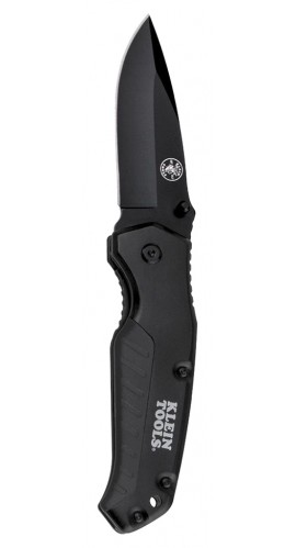 Klein Tools 44220 Couteau de poche noir, lame &amp;agrave; pointe tombante-
