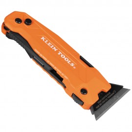 Klein Tools 44306 2-in-1 Couteau utilitaire/grattoir avec rangement de lame-