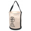 Klein Tools 5109P Wide Straight Wall Bucket with pocket, 12&quot;-