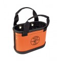 Klein Tools 5144HBS Hard-Body 15-Pocket Oval Bucket, orange/black-