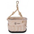Klein Tools 5152S 41-Pocket Oval Canvas Bucket with swivel snap-
