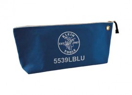 Klein Tools 5539LBLU Grande pochette &amp;agrave; outils en toile avec fermeture &amp;agrave; glissi&amp;egrave;re, bleue, 45,7 cm-
