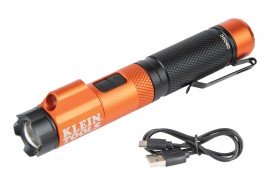 Klein Tools 56040 Lampe de poche rechargeable avec laser et m&amp;eacute;canisme de mise au point-