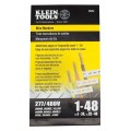 Klein Tools 56252 Livret de marqueurs de fils de 277 V/480 V, 1 &amp;agrave; 48 en 3 phases-